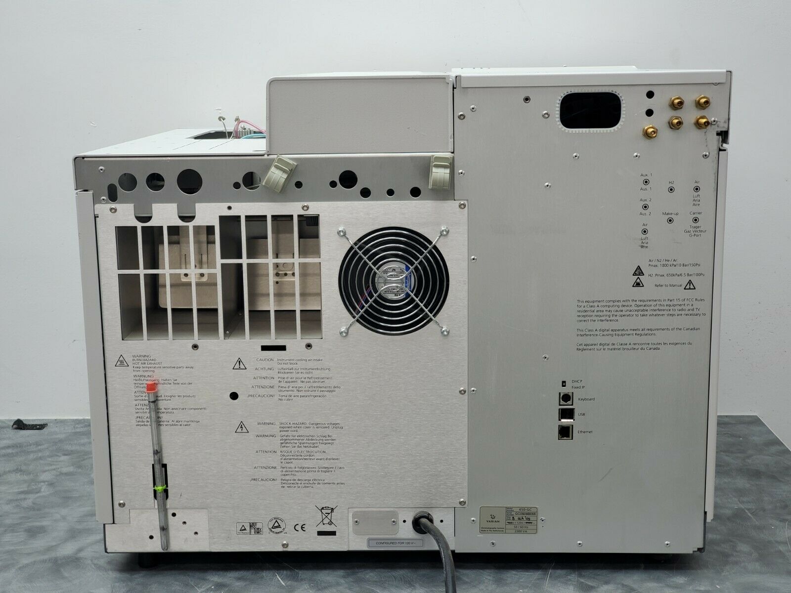 Bruker Varian 450-GC Gas Chromatograph w/ PWOC Inlet, TCD / FID Detector, Valve, Refurbished - Image 15