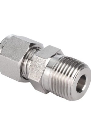 316 SS, 6D Series Tube Fitting, Male Connector, 1/4" O.D. × 1/4 Male NPT