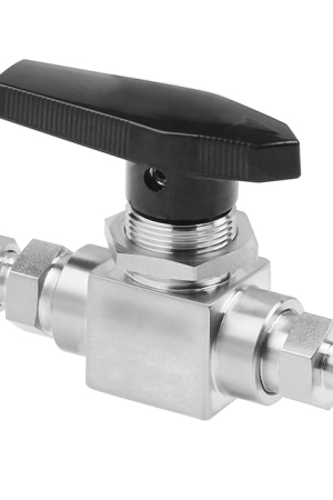 316 SS, BF Series Ball Valve, Trunnion, PEEK Seats, 3/8" Tube Fitting