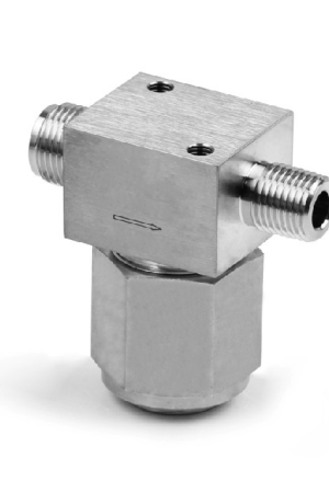 316 SS, FT Series Tee-type Filter, 1/4 Male NPT , Silver-plated 316 SS Gasket