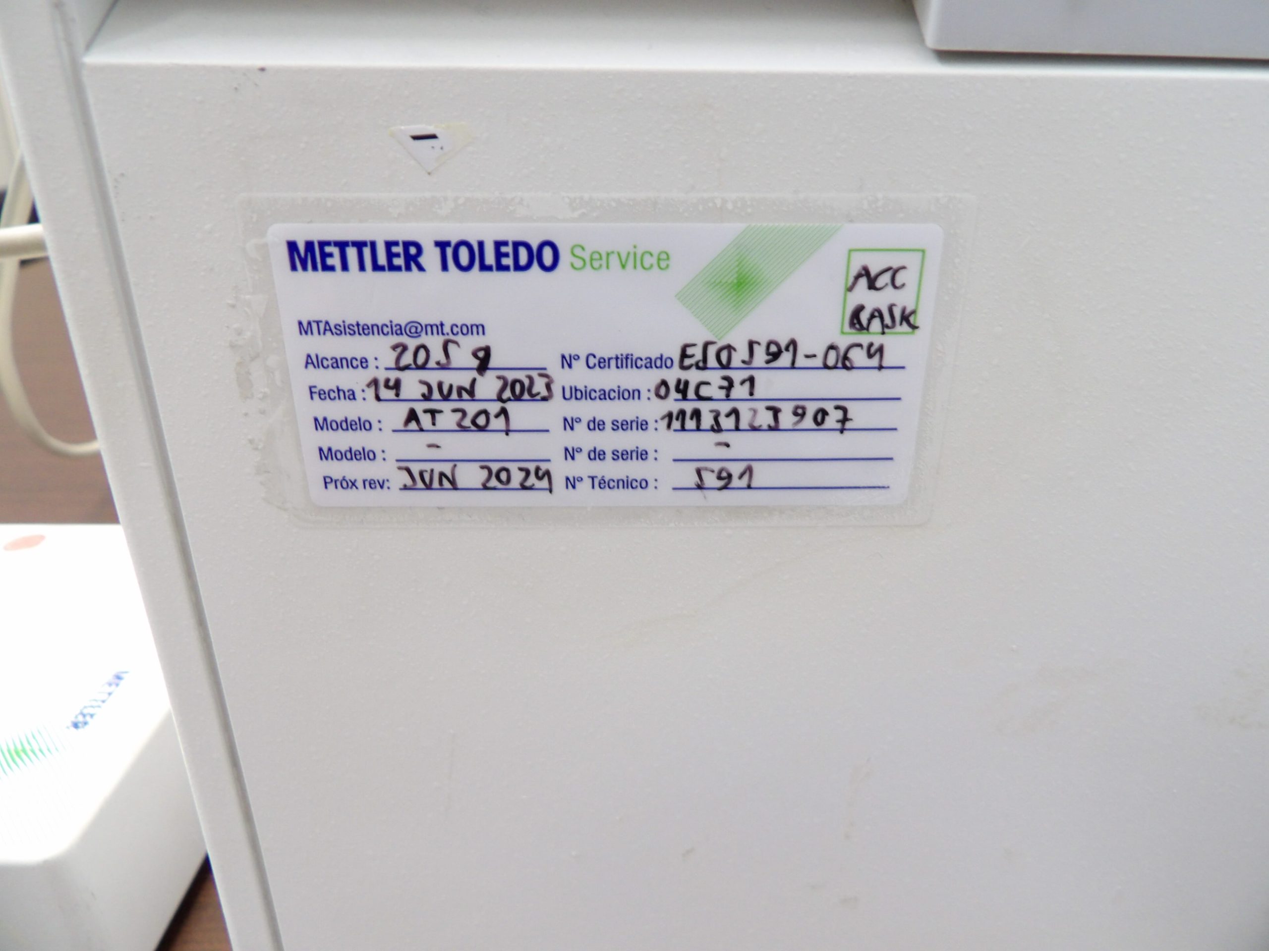 Mettler Toledo AT201 with RS-P42 Printer, Refurbished - Image 7